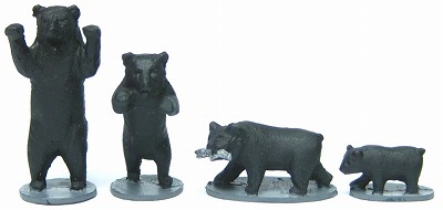 楽天市場】1/150 情景アクセサリー 熊セット【YSK】【鉄道模型