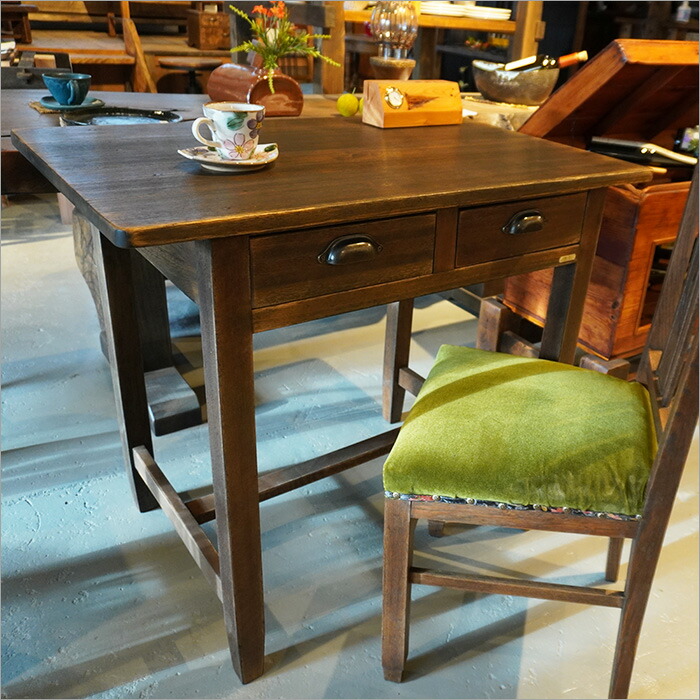 楽天市場】【完成品】木製 アンティーク デスク 単品 89×57 ワーク