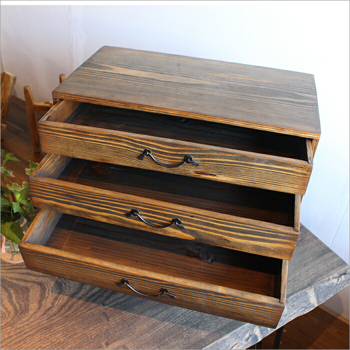 楽天市場】小引き出し アンティーク 木製 おしゃれ リメイク品 4段