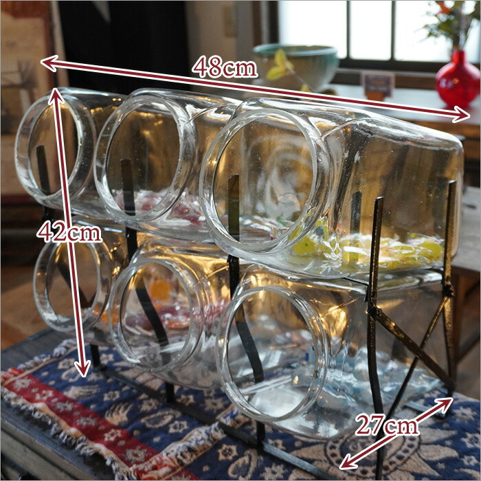 ガラス瓶】古い ガラス瓶 容器 四角型/ポット/レトロ/和ガラス/古