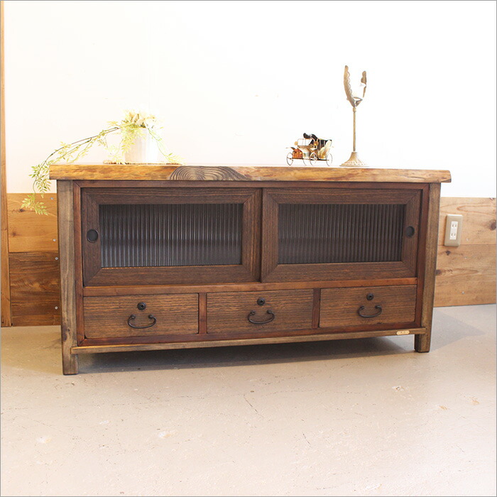 楽天市場】和モダン テレビボード 和箪笥 桐箪笥 リメイク 総無垢材