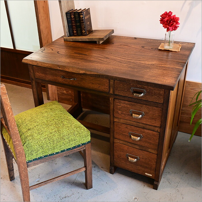 楽天市場】昭和デスク リメイク品 アンティーク デスク ワークデスク