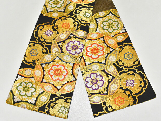 楽天市場】即納可能 お仕立て上り 西陣織 振袖用袋帯 黒地 古典柄