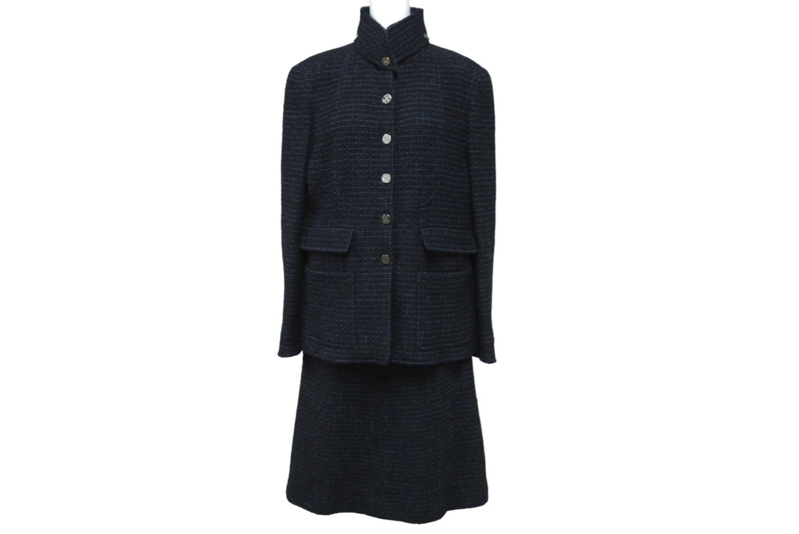 希少・レア・非売品 CHANEL ノベルティ ネイビー ツイード バケット