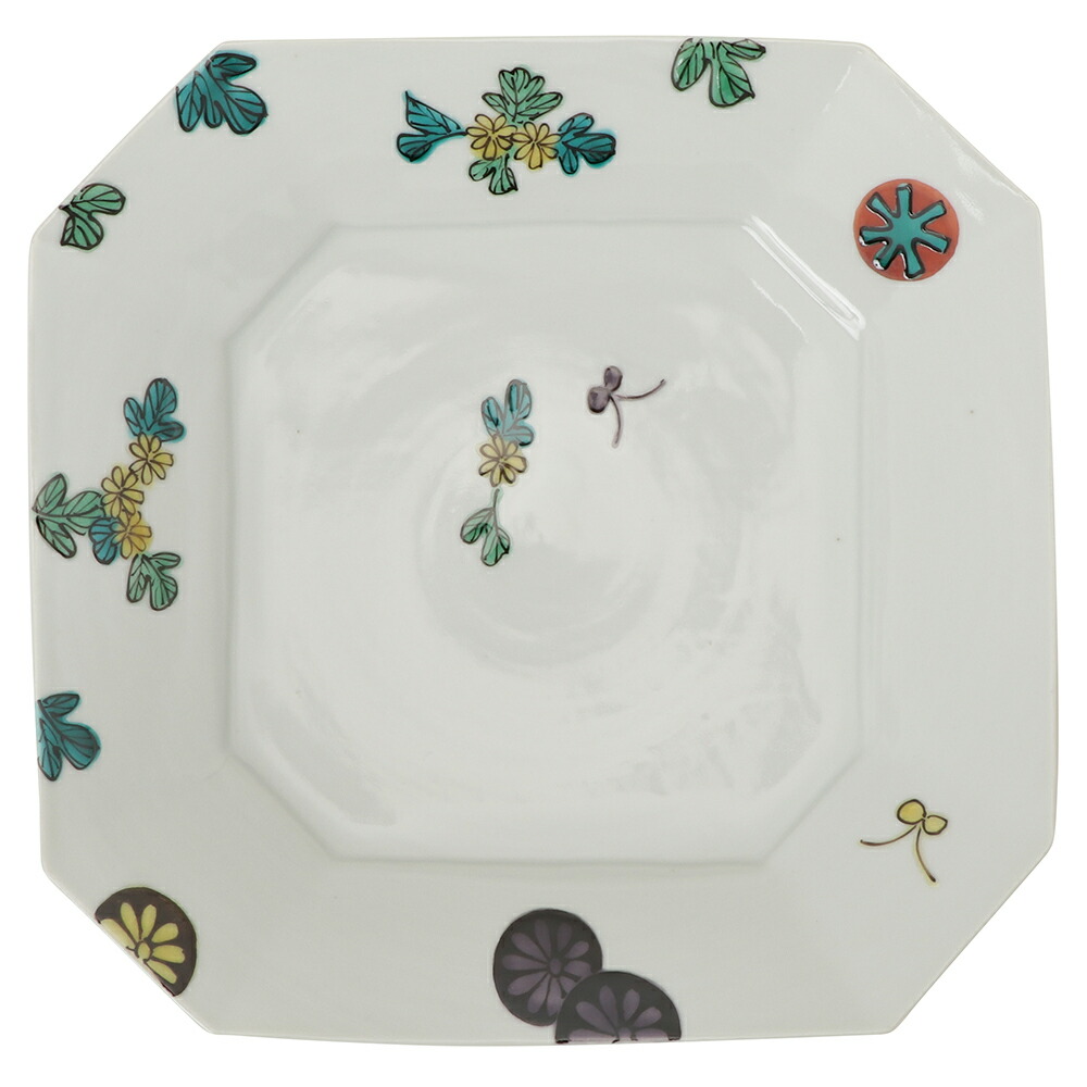 楽天市場】色絵華景色 隅切角皿大 22cm【私の部屋オリジナル 九谷焼