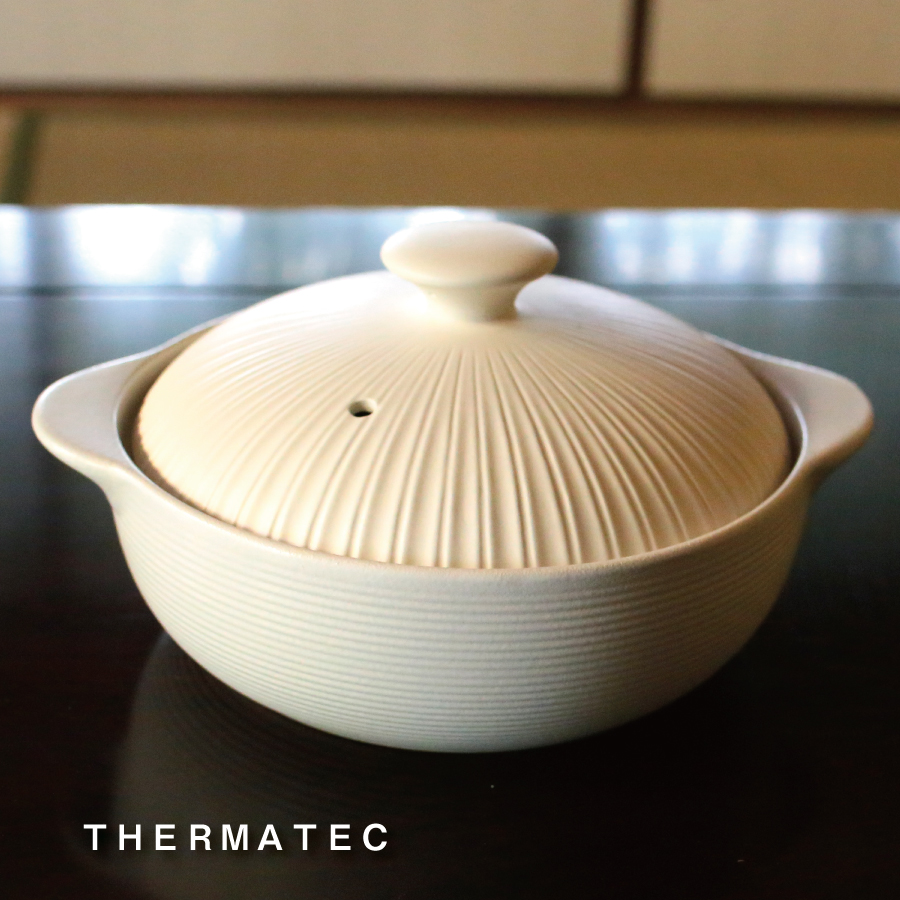 楽天市場】サーマテック IH土鍋 ホワイト 9号 3人から4人用 多層構造