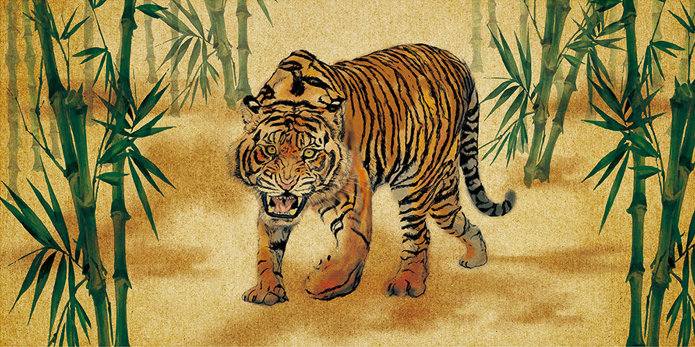 虎の日本画6号サイズ 虎の日本画6号サイズ 虎の