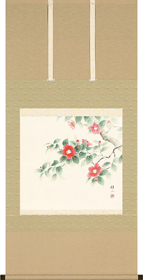 美品 掛け軸 佐藤純吉作 花鳥四季揃図 共箱 4本セット 美術年鑑掲載 美