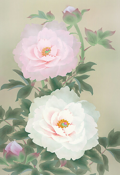 楽天市場】掛け軸 掛軸（かけじく）富貴花（西尾 香悦）全国送料無料