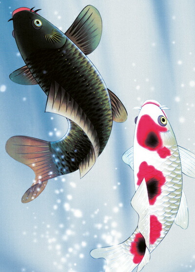 松月鯉？ 松月？ 鯉 掛軸（かけじく） 松月鯉？ 松月？ 鯉 掛軸（かけ