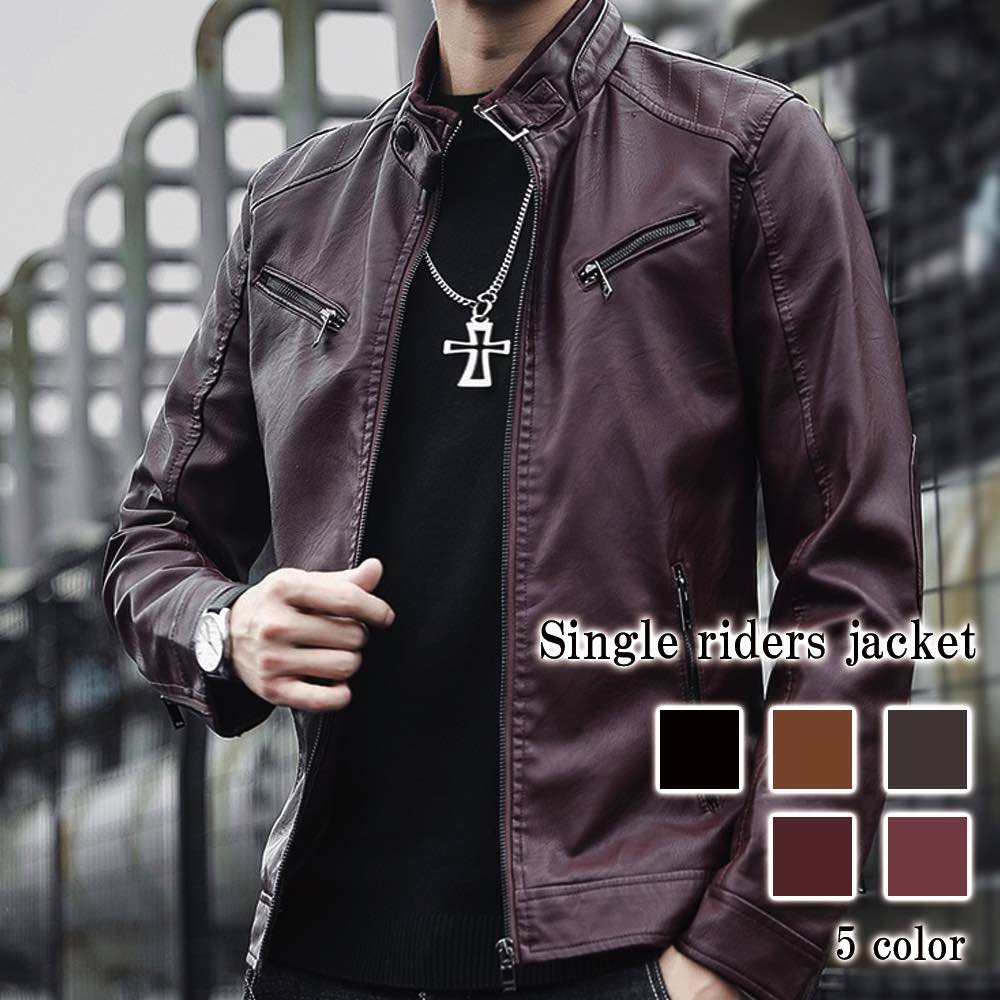 楽天市場】ライダースジャケット メンズ シングルライダースジャケット