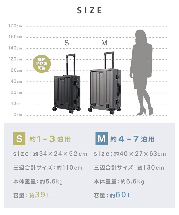 楽天市場】【最大10％OFFクーポン】スーツケース フロントオープン 前