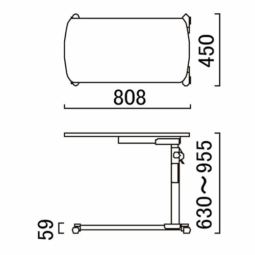 楽天市場】【パラマウントベッド】ベッドサイドテーブル（ノブボルト式