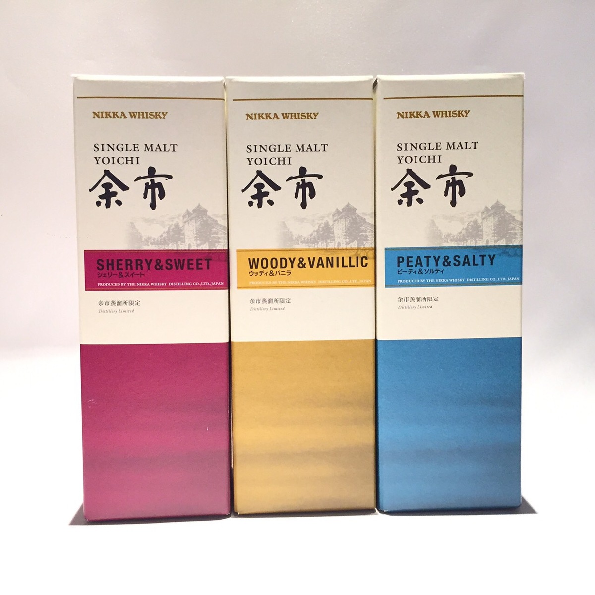 余市蒸溜所限定 ニッカウイスキー シングルモルト 3種セット180ml 12本