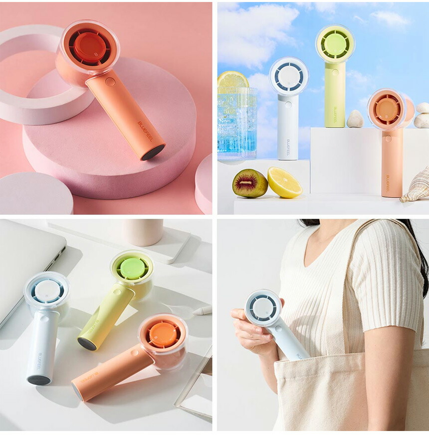 楽天市場】BLUEFEELミニヘッドZ fan 携帯扇風機 ハンディファン ブルー