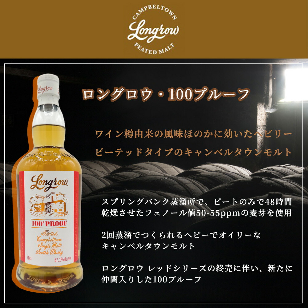 楽天市場】【正規品】ロングロウ 100プルーフ ピーテッド キャンベル