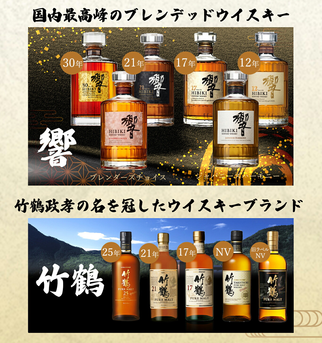 山崎 白州 竹鶴 ウィスキー 8本セット