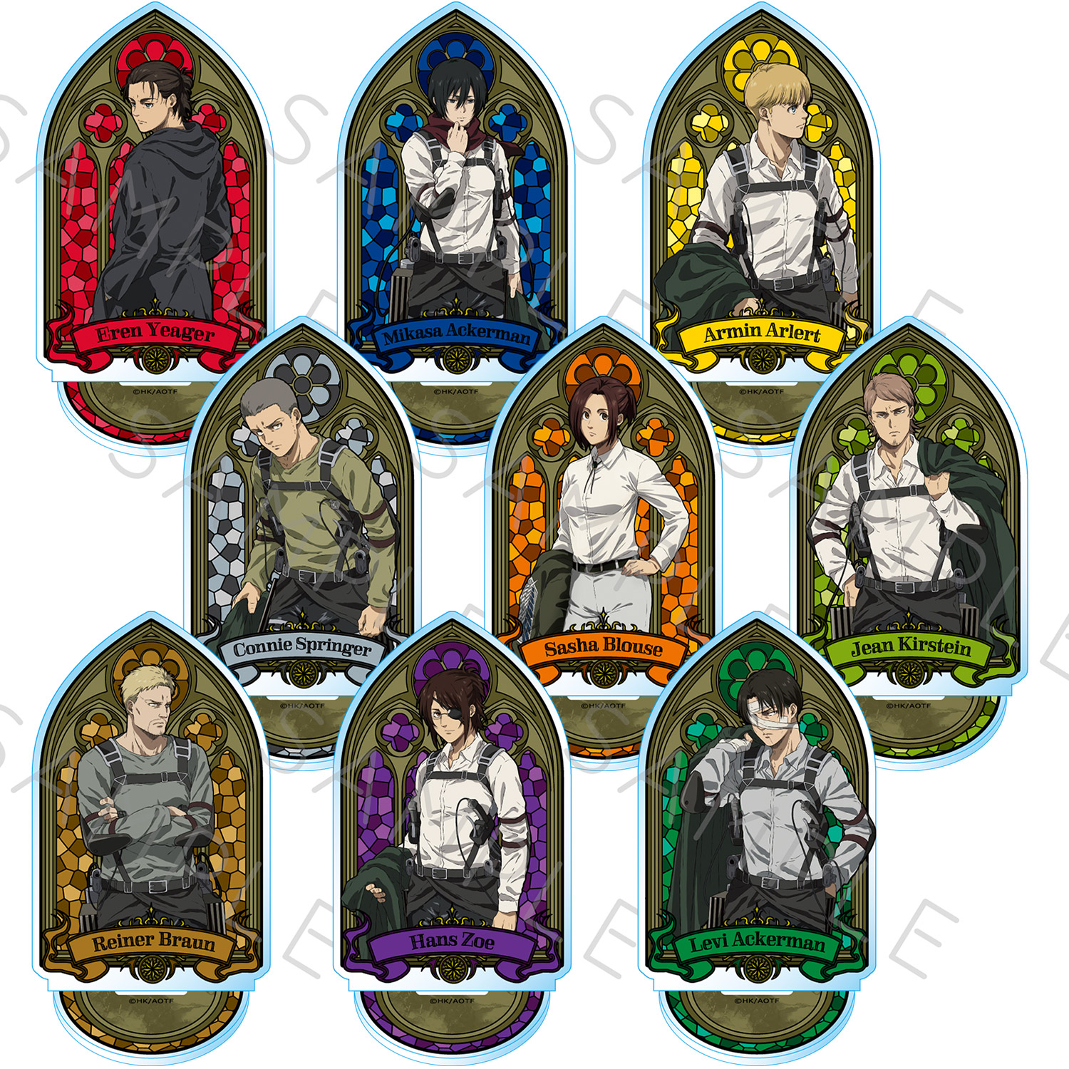 アクリルスタンド アルミン ジャン エレン ライナー ベルトルト ユミル