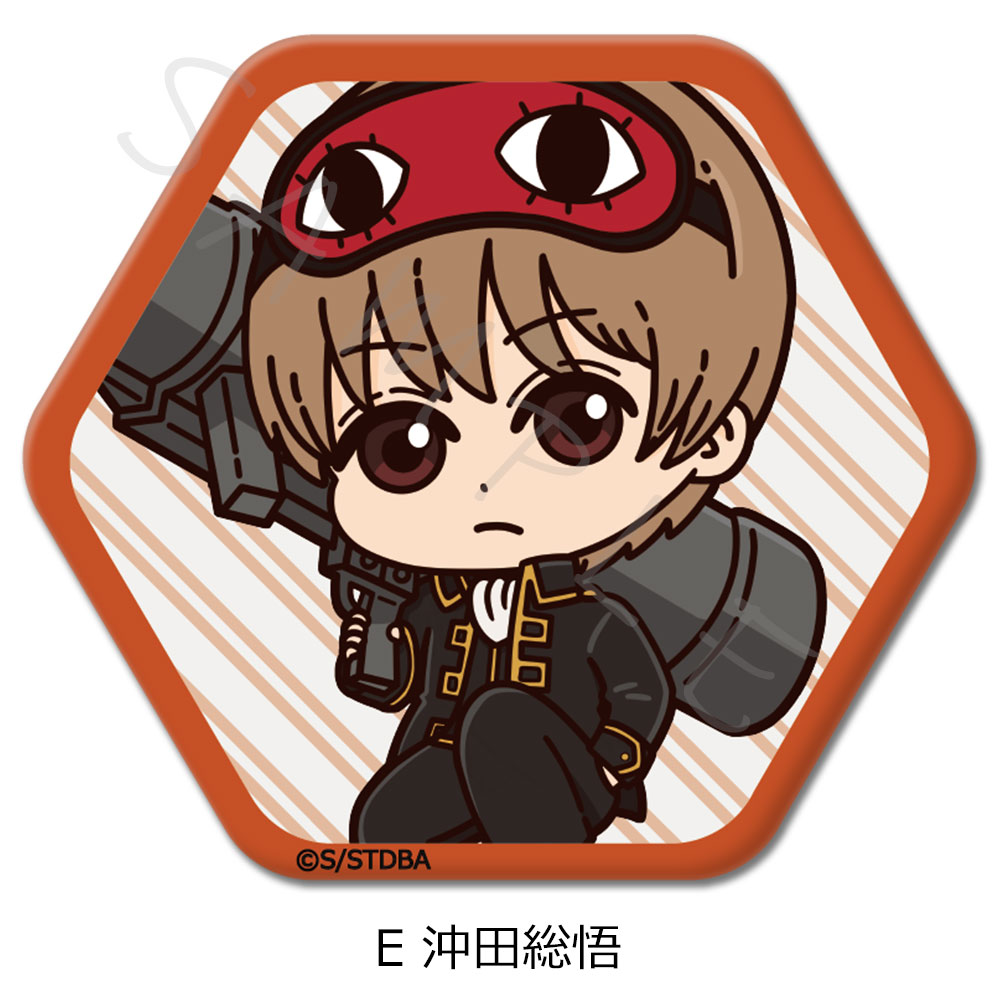 楽天市場】TVアニメ『銀魂』 六角形缶バッジ A(坂田 銀時) B(志村 新八