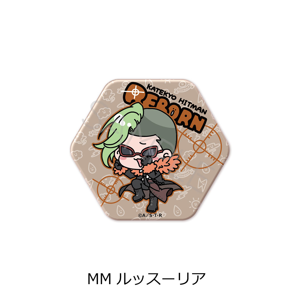 リボーン スクアーロ 六角形缶バッジ J-WORLD その1 Amazon.co.jp