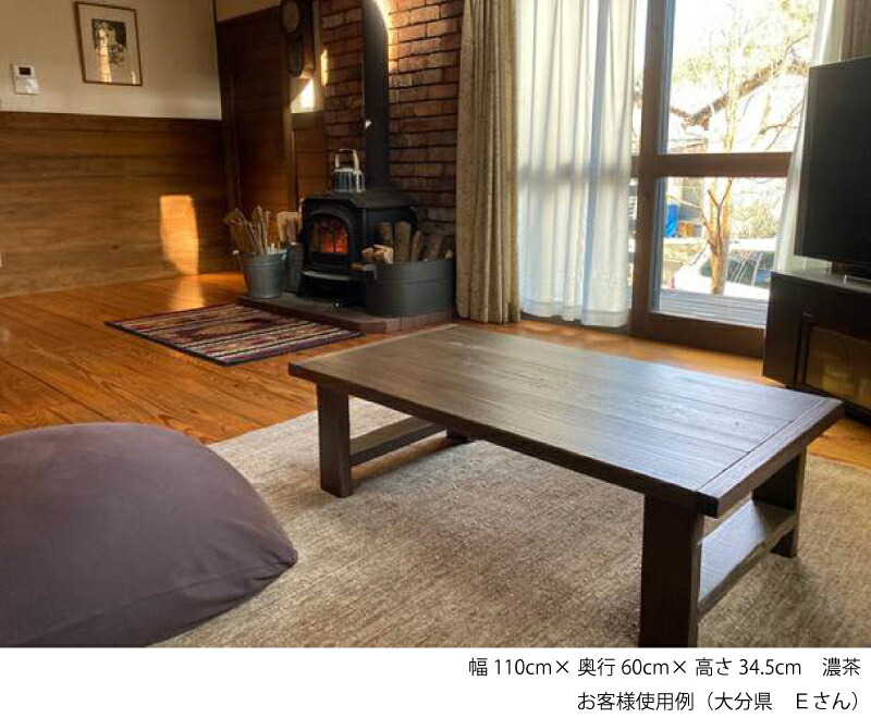 足場板古材ローテーブルコーヒーテーブルハンドメイド