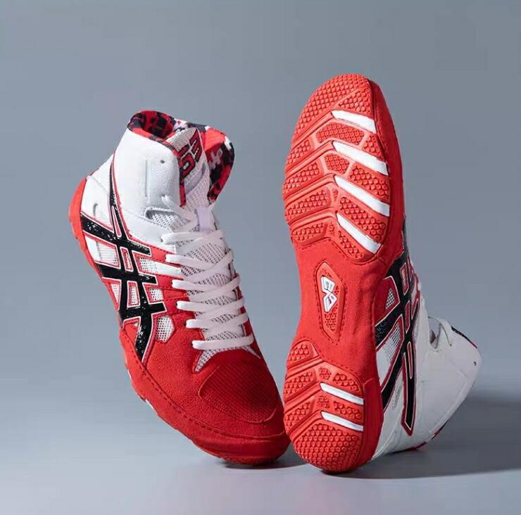 Reebok ボクシングシューズ ハイカット レッド/グレー/ブルー