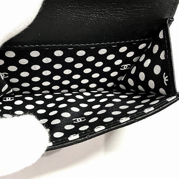 シャネル CHANEL スモール フラップ ウォレット ラムスキン AP3808 3