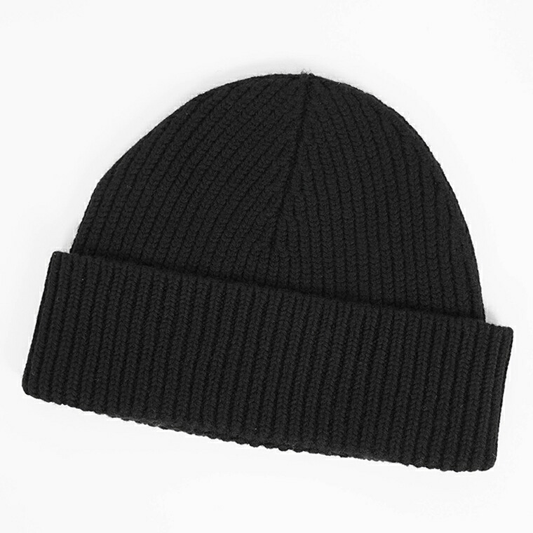 AMI PARIS アミパリ ニット帽 ビーニー ブラック ワンポイントロゴ AMI