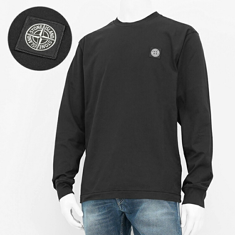 STONE ISLAND ブラック 長袖シャツ M