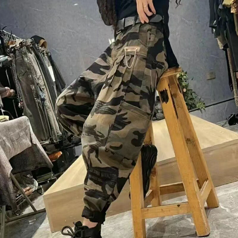 楽天市場】サルエルパンツ デニム ジーンズ 迷彩柄 デニムサルエル