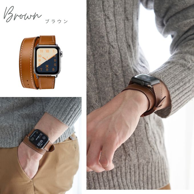 楽天市場】アップルウォッチ バンド 2重巻き レディース メンズ 革 本