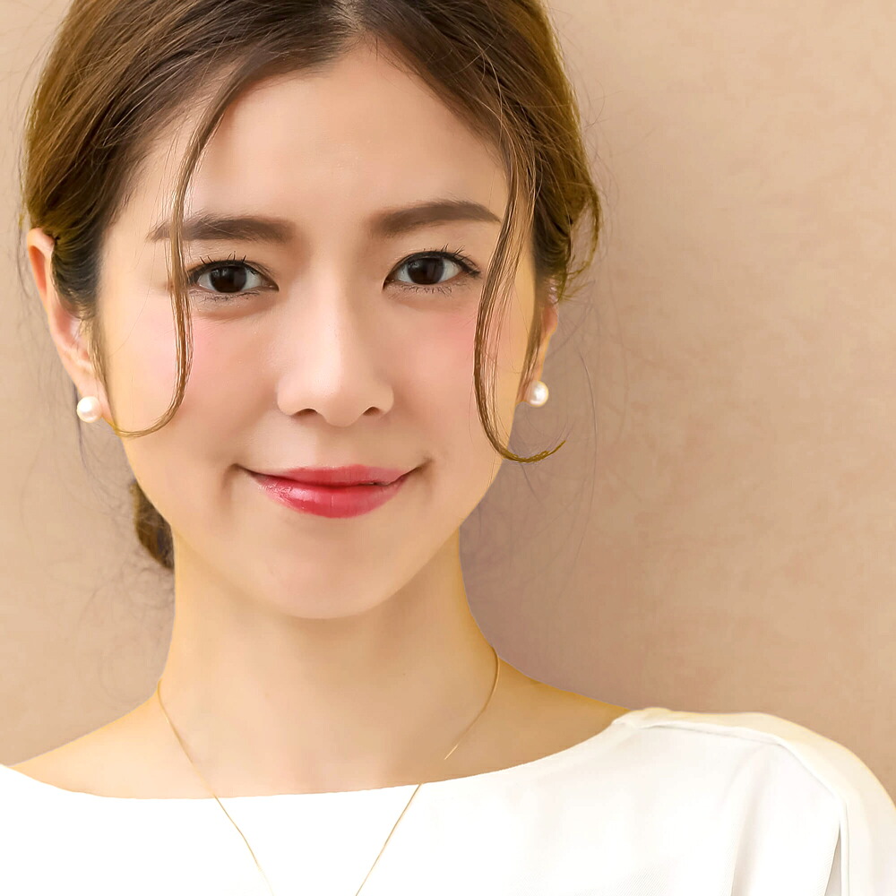 楽天市場】【花珠級のテリ】あこや真珠 パールピアス 8.5-9.0mm K18