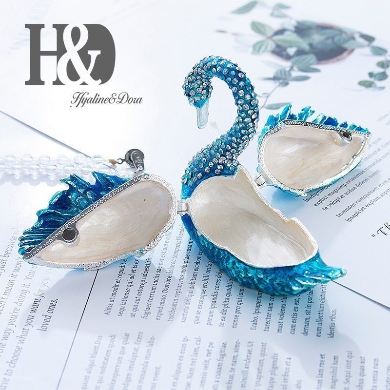 楽天市場】白鳥のジュエリーボックス アクセ 宝石 オブジェ 置物