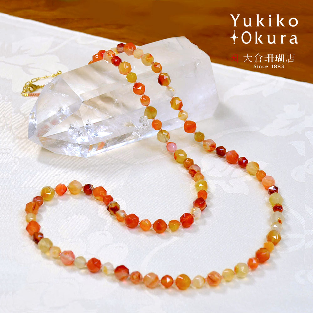 オールドDziビーズアンティーク カーネリアン管玉(50個) マーラー