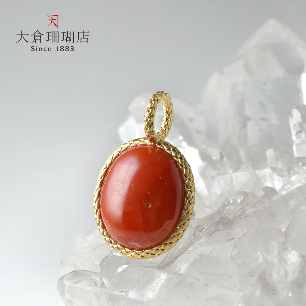 赤珊瑚 ペンダントトップ PGの台 赤珊瑚 ペンダントトップ PGの台 赤