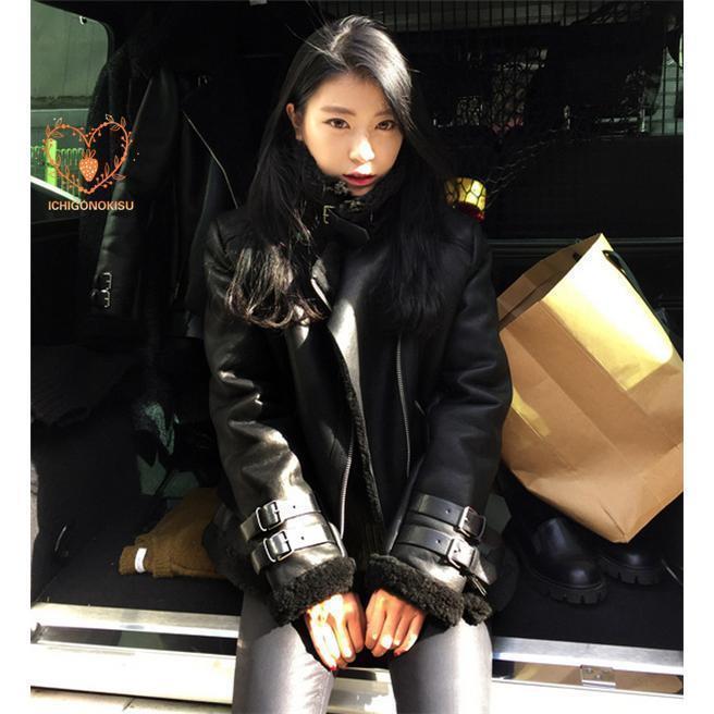 楽天市場】ライダース アウター レディース PU 裏ボア 革ジャン レザー