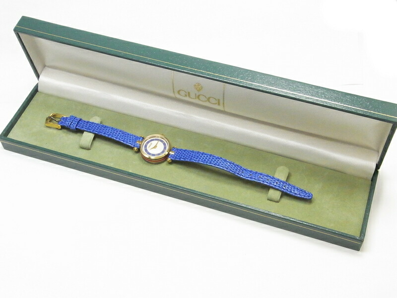 楽天市場】グッチ シェリーライン レディース 腕時計 クオーツ 青