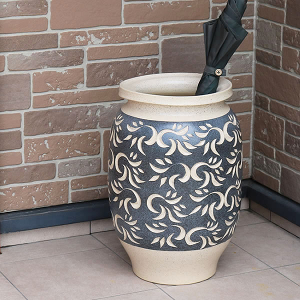 楽天市場】傘立て 陶器傘立て 信楽焼かさたて 和風傘立て 傘入れ 壷 し