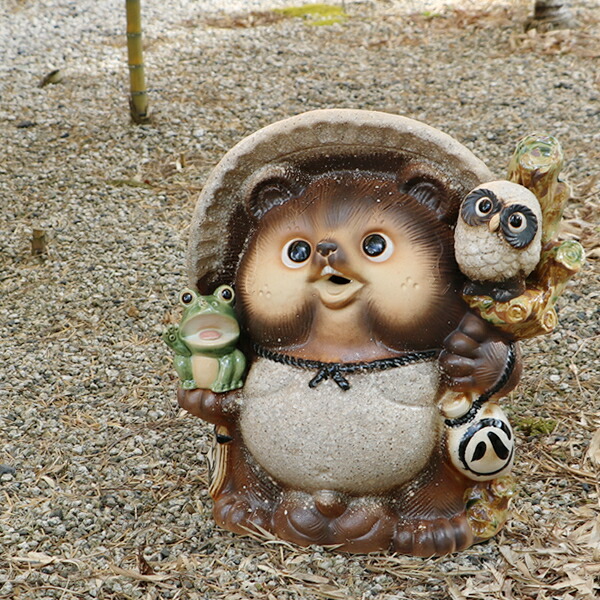 信楽焼 陶器製 たぬきの置物 消防隊員 特注 【公式通販】