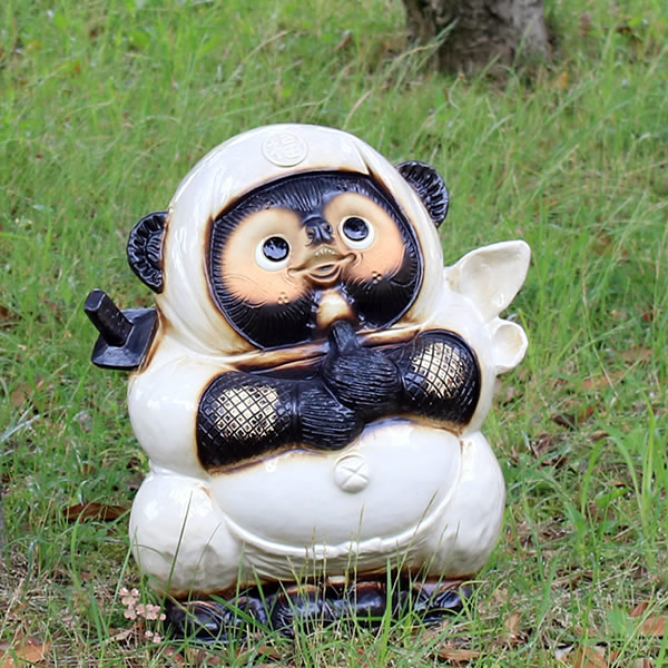 楽天市場】信楽焼 白忍者たぬき（大）送料無料 狸 たぬき タヌキ