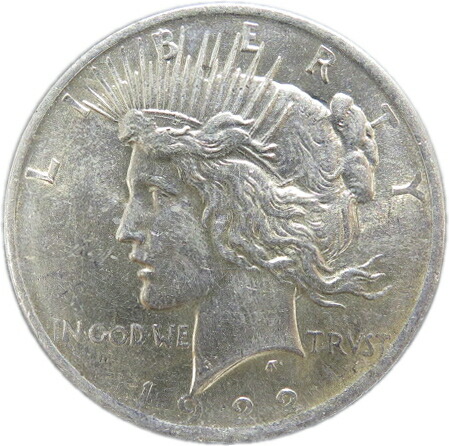 楽天市場】【銀貨】 アメリカ ピース 1ドル銀貨 1922年 美品