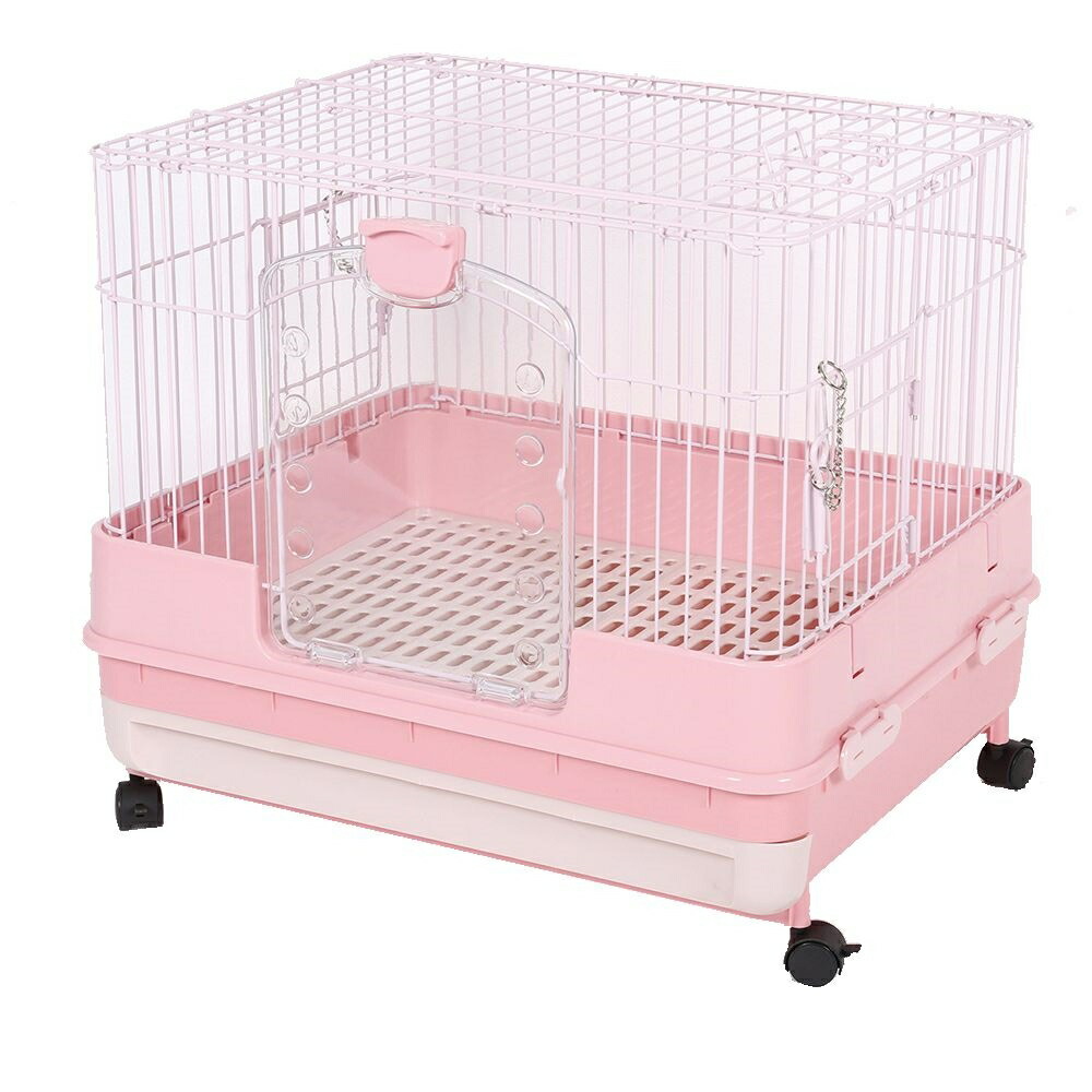 楽天市場】【在庫処分】マルカン うさぎのカンタンおそうじケージ H50P