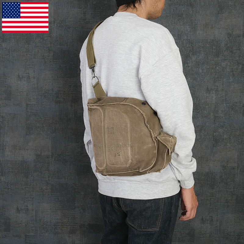 楽天市場】米軍 M17 ガスマスク ショルダーバッグ オリーブ USED