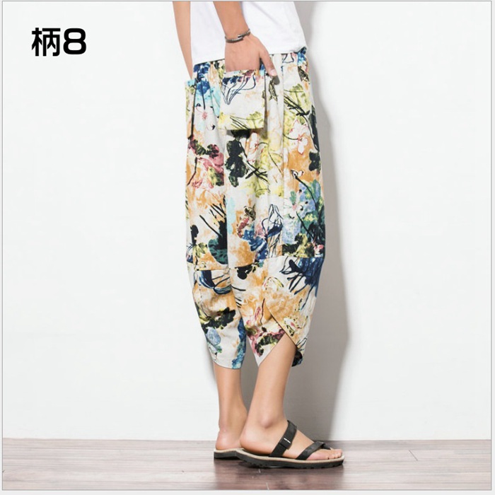 楽天市場】ワイドパンツ サルエルパンツ メンズ ボトムス 夏 綿麻風