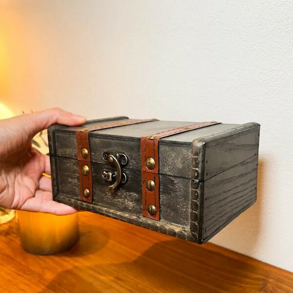 楽天市場】☆レビューで特典☆アンティーク調ウッドBOX（アッシュ