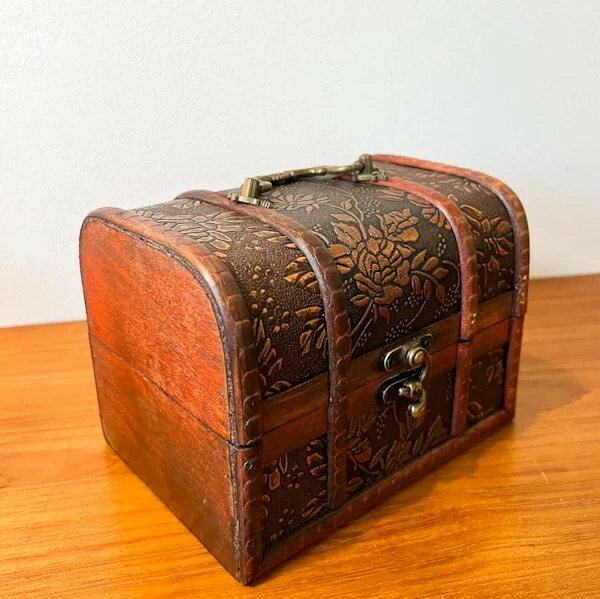 楽天市場】☆レビューで特典☆アンティーク調ウッドBOX（アラベスク柄M