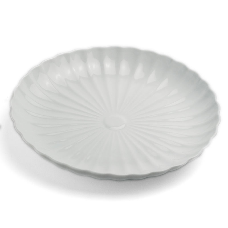 楽天市場】白磁：白磁菊花7寸皿・水野克俊《中皿・21.0cm》 : 和食器の
