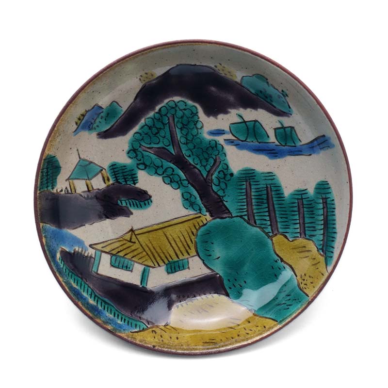 楽天市場】九谷焼：吉田屋手山水3.5寸皿・九谷美陶園《小皿・10.8cm