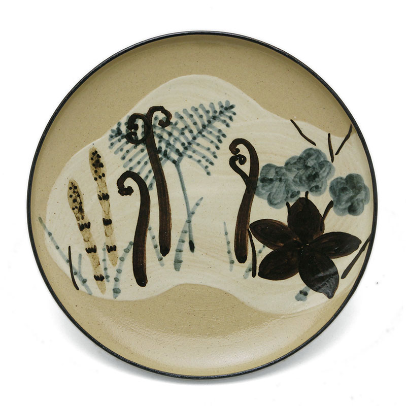 楽天市場】京焼・乾山写春草紋平向付・伏原博之《中皿・17.0cm》 : 和