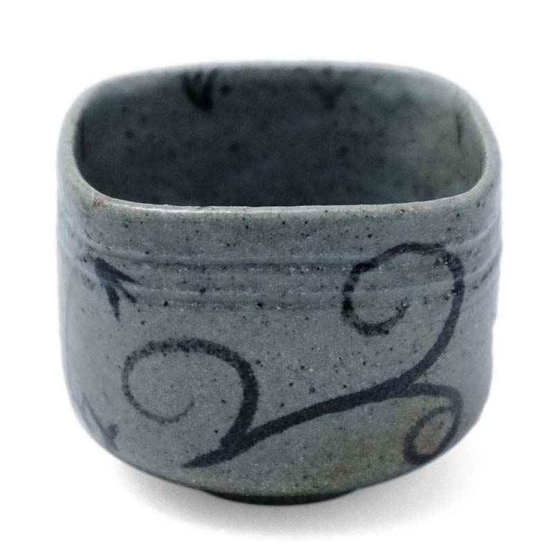 鉢□絵唐津向付 小鉢 5客 古い唐津 竹絵 四角皿 銘々皿 時代物 骨董品□